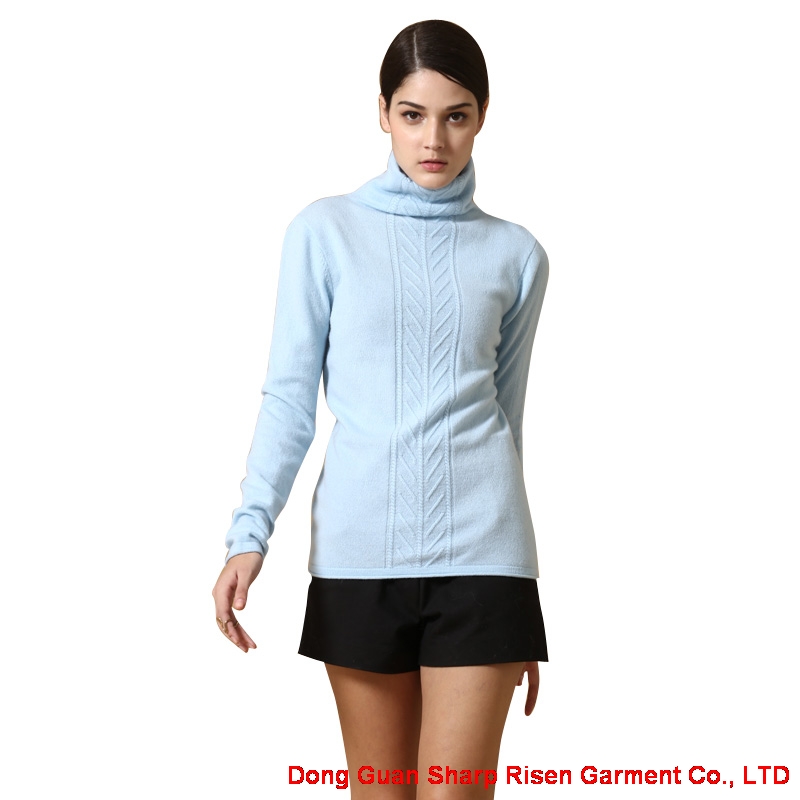 Womens Turtleneck Cashmere Sweater Y016