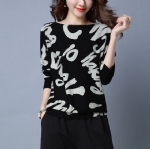 Letter printing ladies sweater 1708046