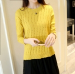 Hollow women's knitted sweater 1708033