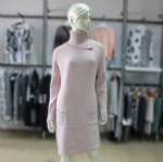 Zipper Turtleneck Dress For Women 1705022