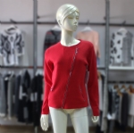 Ladies fashion zipper sweater coat 1705011