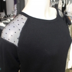 Shoulder Bow Tie Pullover 161201