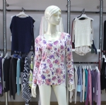 Scoop Neck Flowers Printing Cardigan 170136