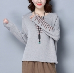 Split pullovers sweater 1706121