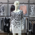 Womens Leopard Print Knit Dress 07-2728