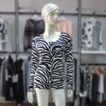Womens Zebra Cardigan Print Sweater 1704041