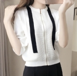 Breathable zipper cardigan sweater 1706144