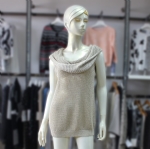 Sleeveless Big Cowl Neck Sweater 1704076