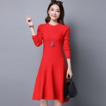 Pure color umbrella dress 1706159