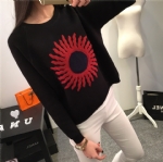 The sun pattern knitted pullover 1706173