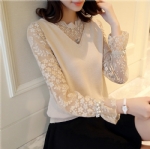 Beaded lace knitted pullover 1706189