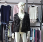Ladies Fashion Front Zip Cardigan Sweater K889