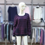 Ladies Pinstripe Pullover Sweater 170387