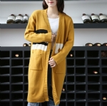 Long all-match loose sweater Cardigan 1708016