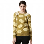 Womens Jacquard Cashmere Sweater Y018