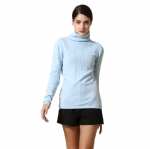 Womens Turtleneck Cashmere Sweater Y016