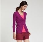 Womens Basic V Neck Viscose Cardigan S601