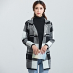 Plaid sweater cardigan C506